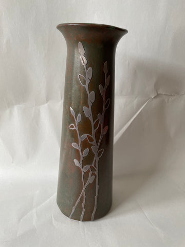 Bronze Vase with Embossed Cat Tails