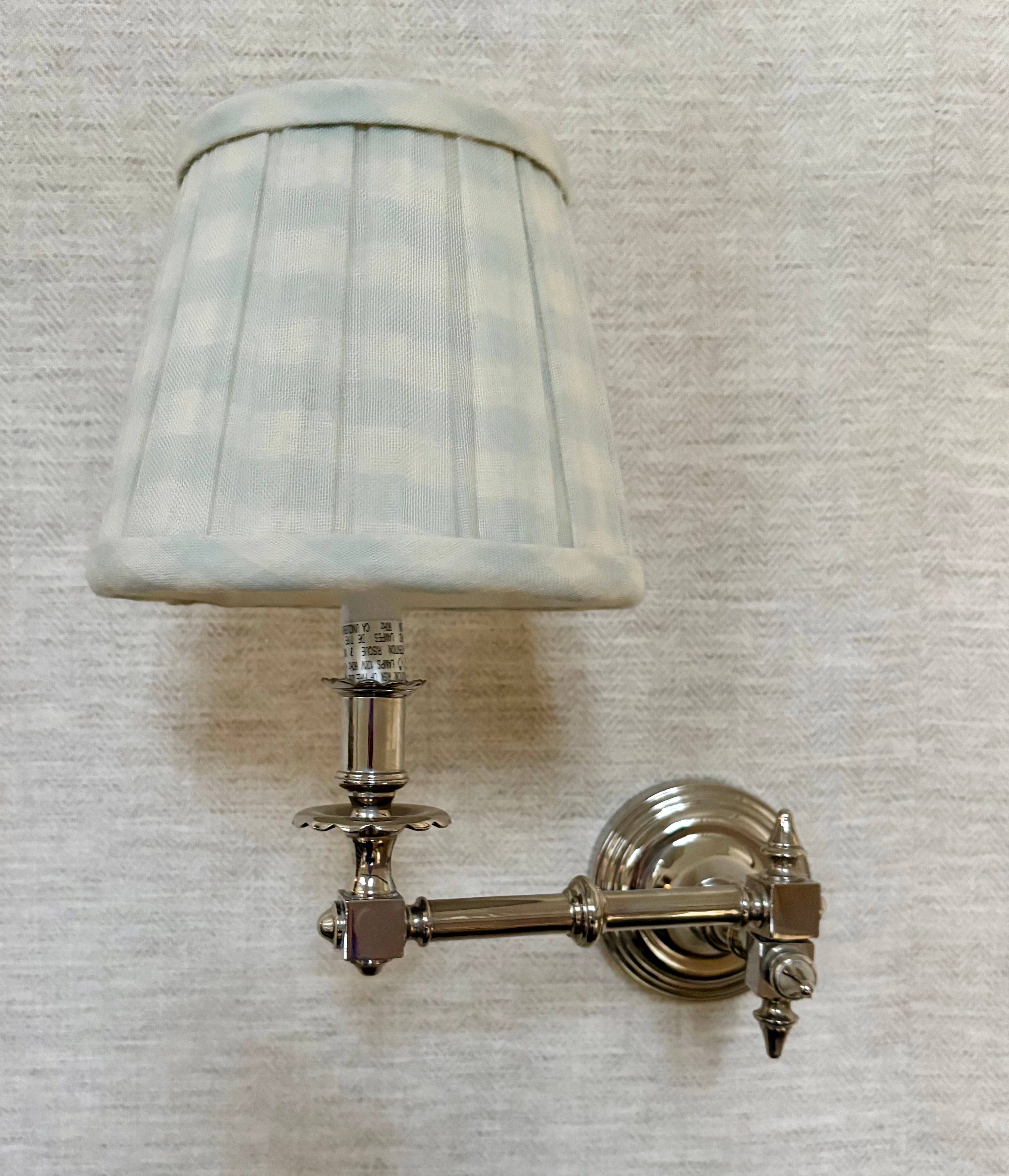 Nickel Silver Swing Arm Sconces