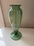 Vintage Steuben Green Glass Vase