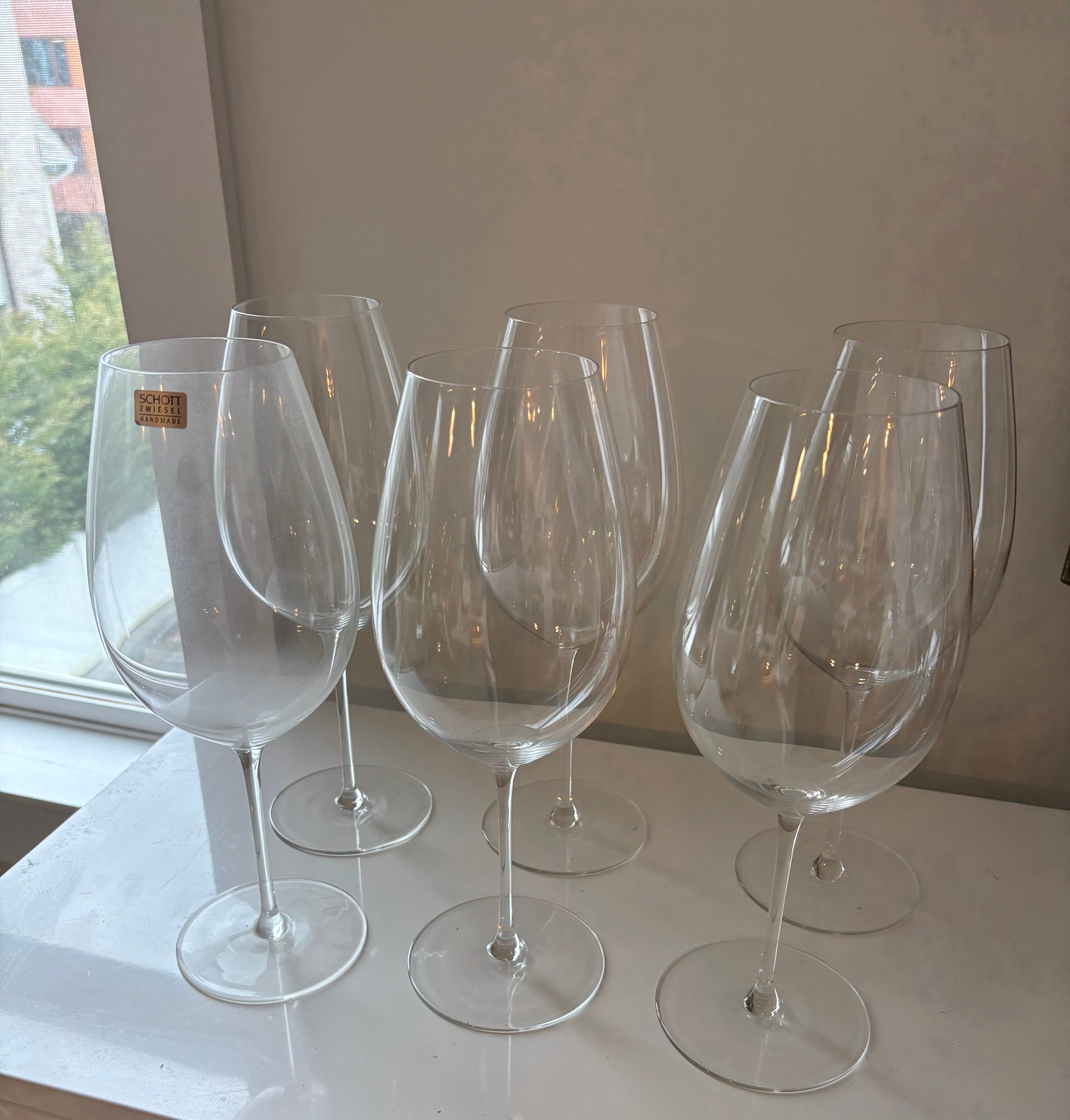 6 Schott Zwiesel Crystal Red Wine Goblets