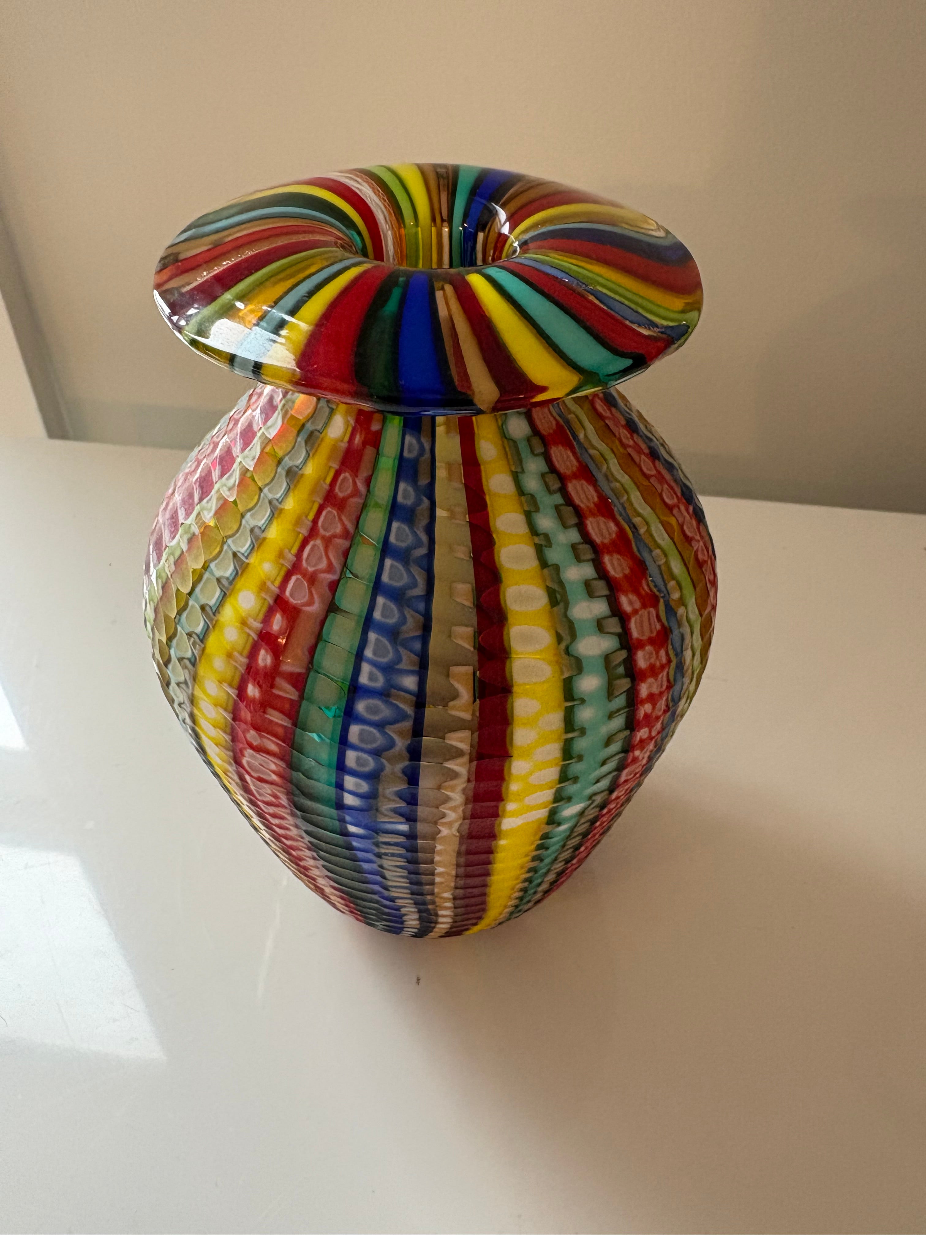 Murano Art Glass Vase by Cendese
