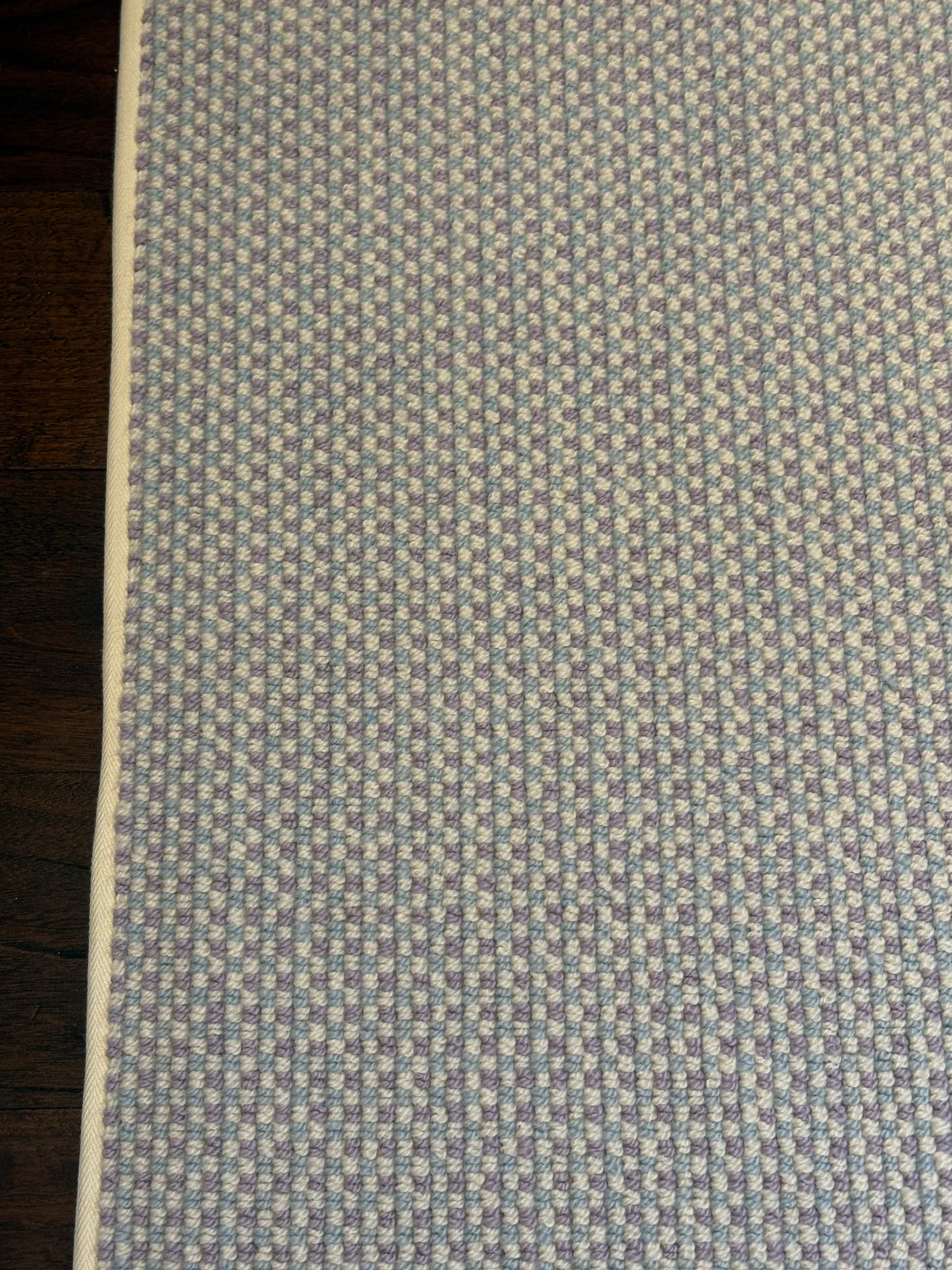 Custom Lilac, Blue and Cream NeedlepointCarpet