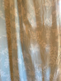 2 Pairs of Cream and Blue-Gray Linen Draperies