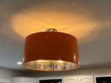 Robert Abbey Orange "Penelope" Flush Mount Fixture