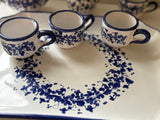 Italian Blue & White Espresso Set for 6