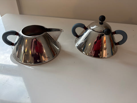Alessi Sugar Bowl and Creamer by Michael Graves