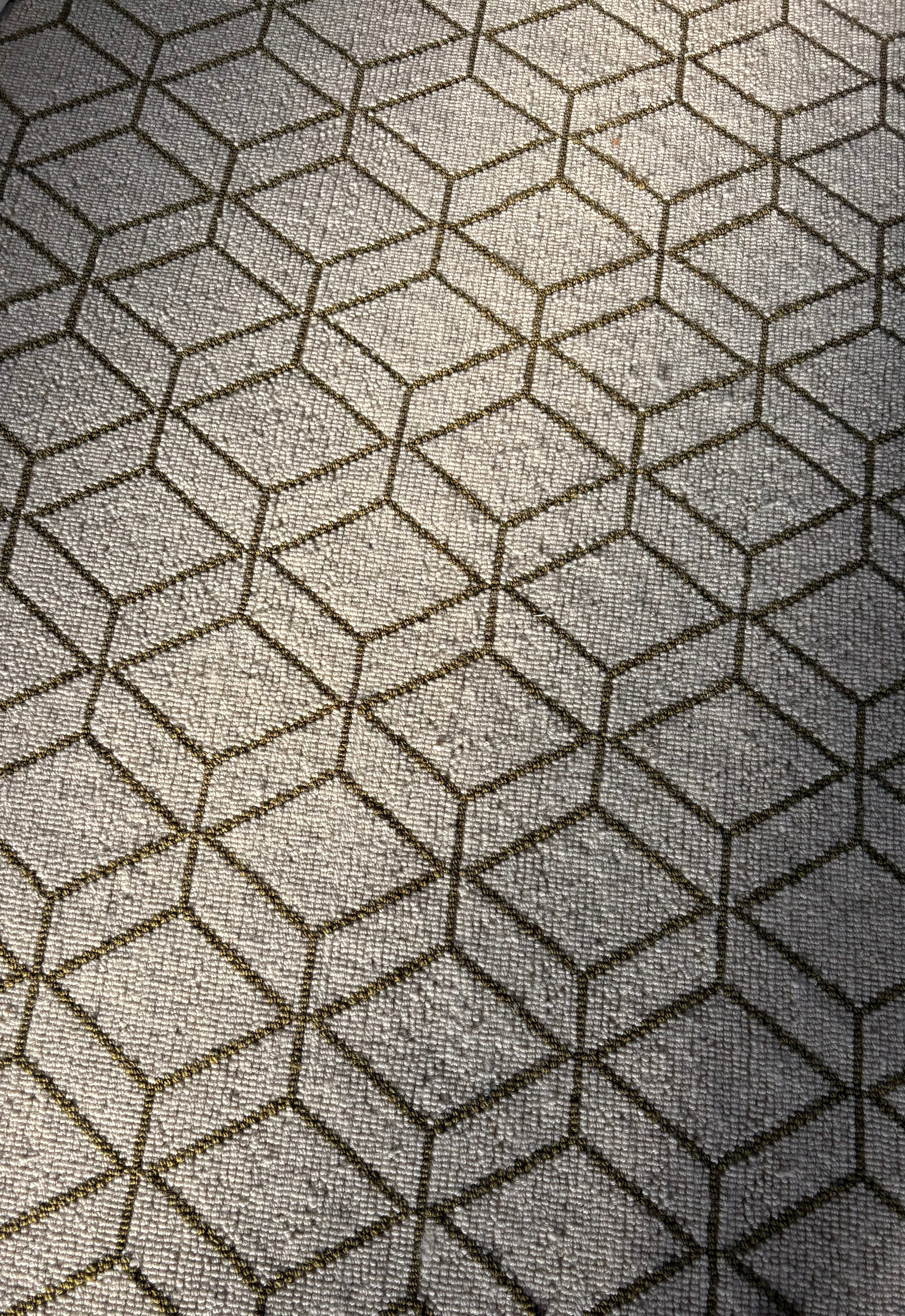 Custom Cream and Green NeedlepointCarpet