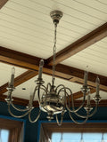 Pair of Nickel Silver Chandeliers