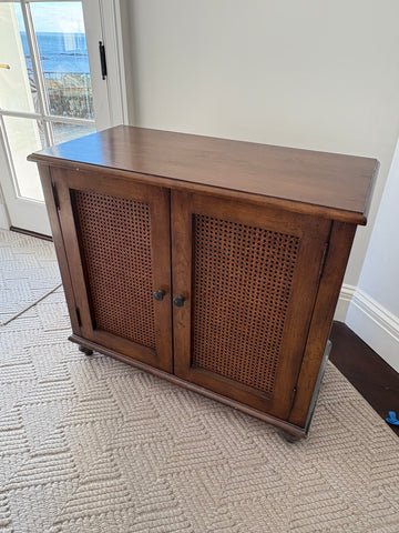 Console Cabinet with Caned Front