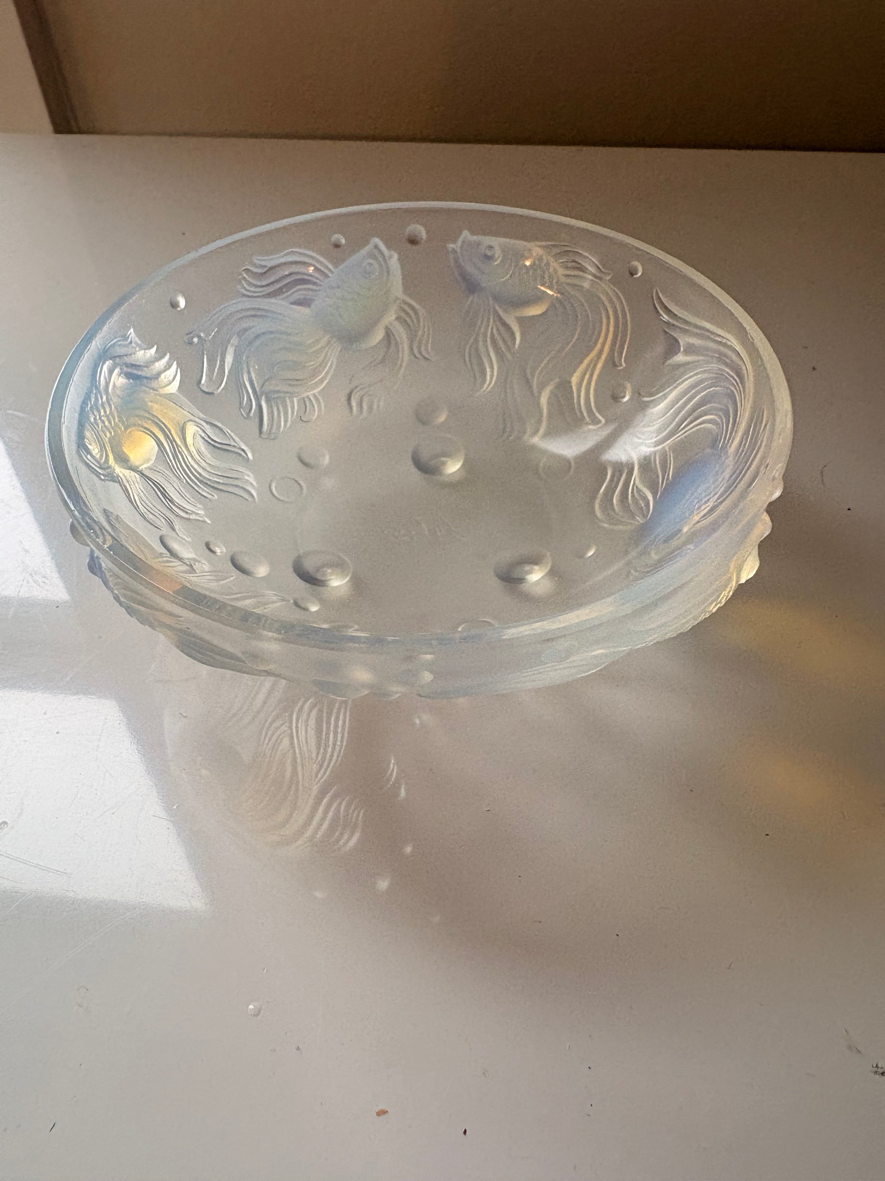 Signed Sabino Art Glass Bowl