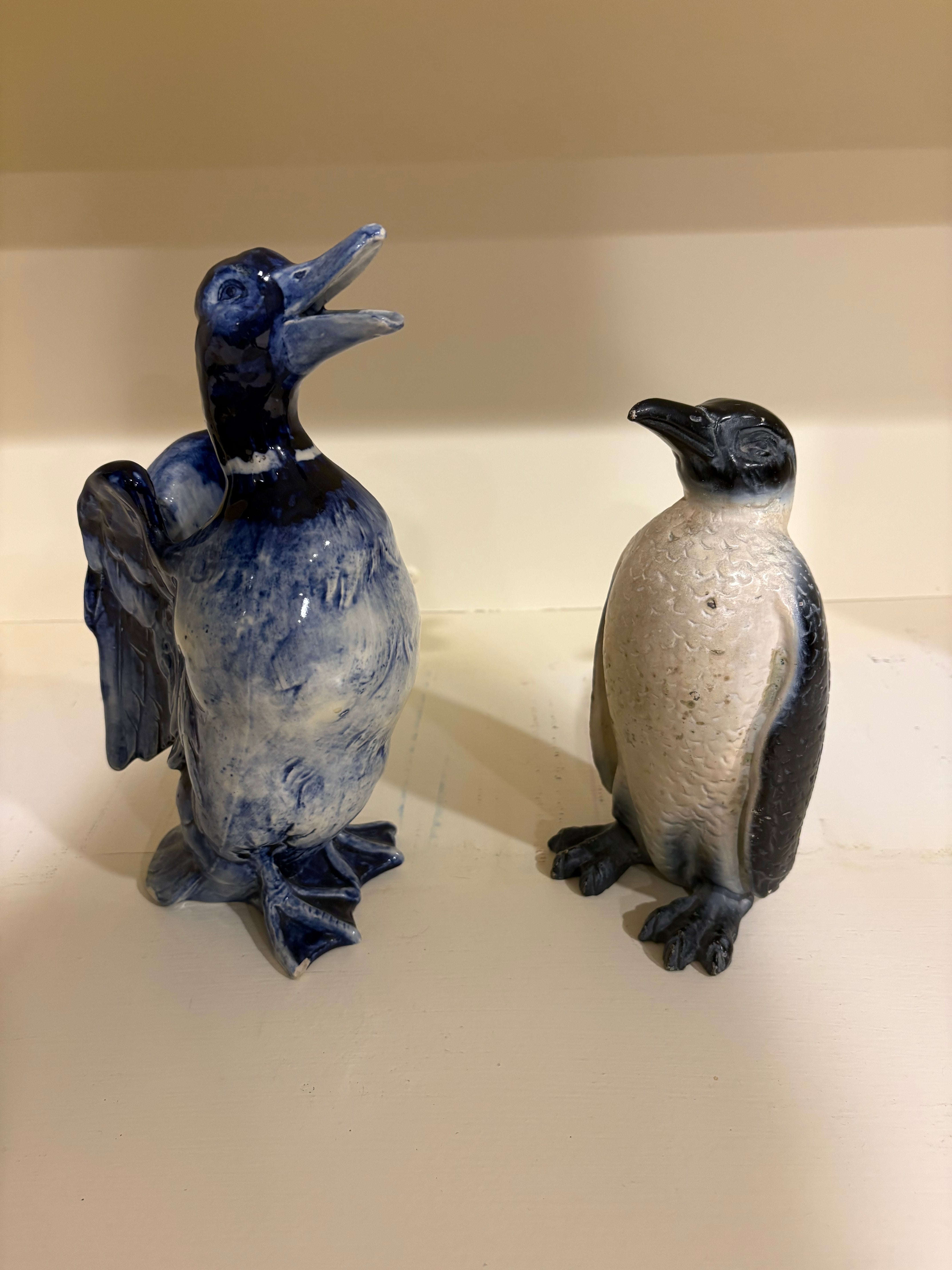 Ceramic Duck and Penguin
