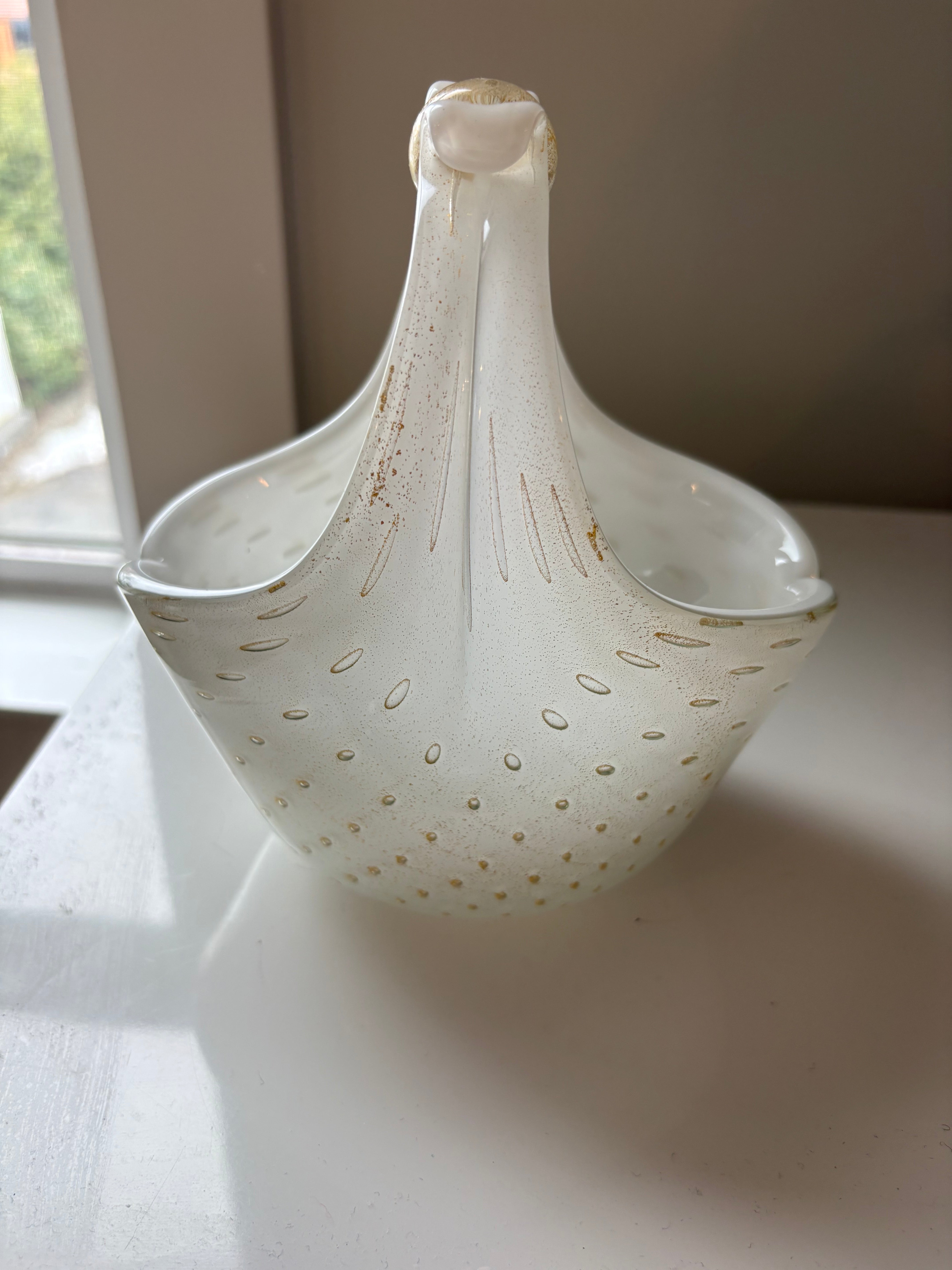 Murano Art Glass Basket