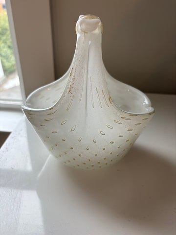 Murano Art Glass Basket