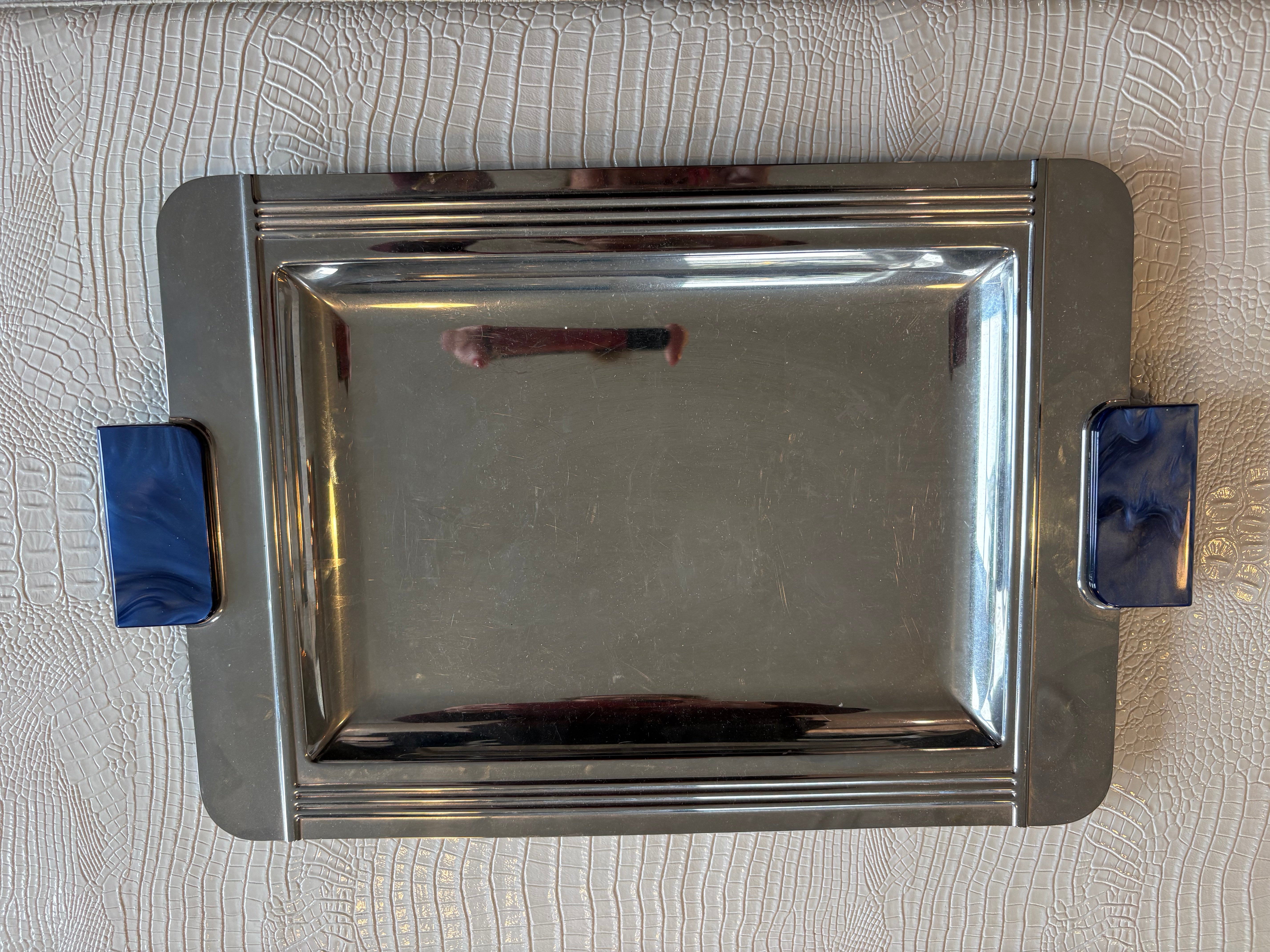 Vintage Art Deco Style Silver Tray