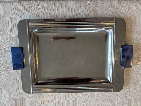 Vintage Art Deco Style Silver Tray