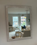 Large Contemporary Silver Leaf Mirror