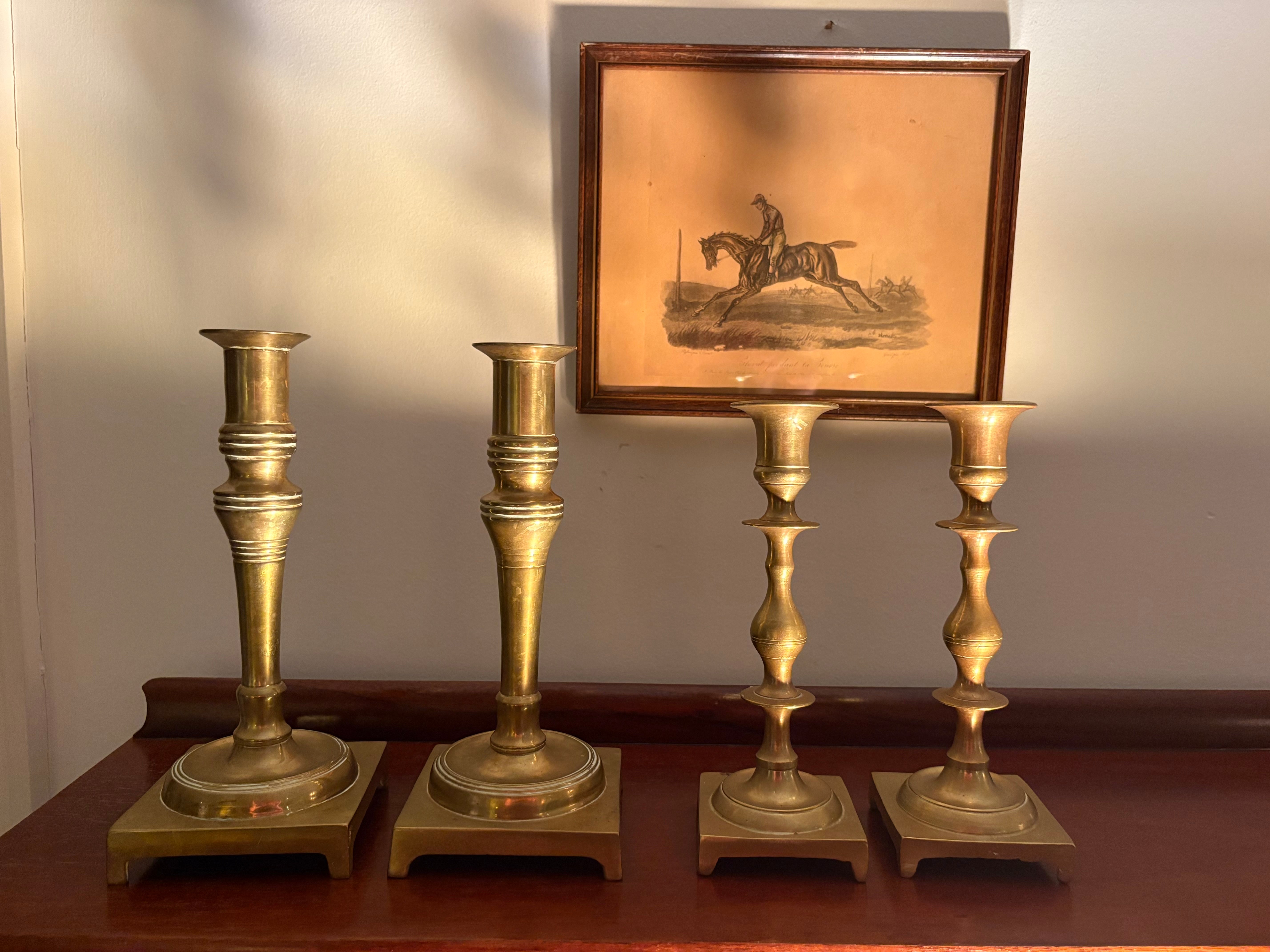 Collection of Brass Candlesticks
