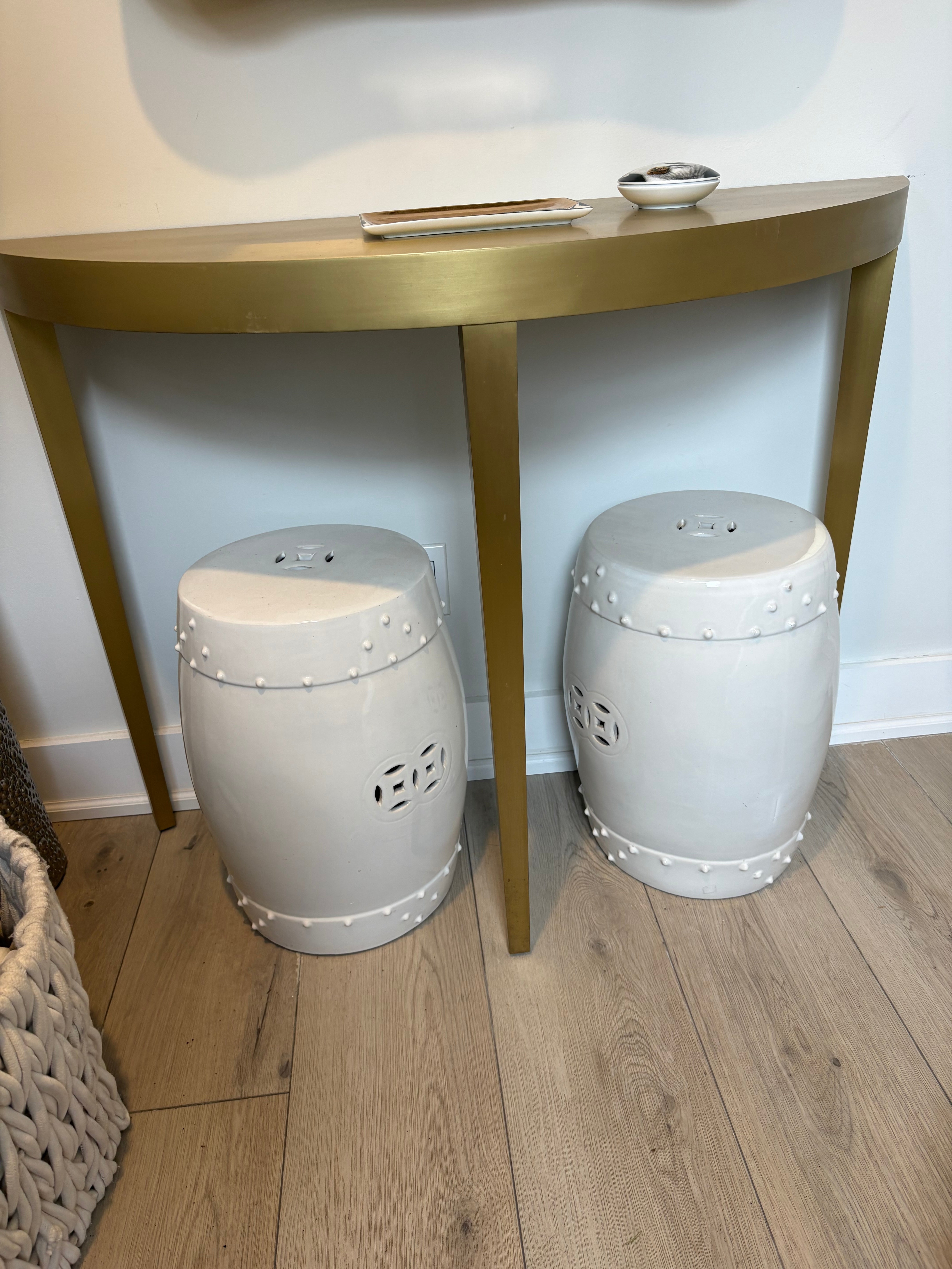 White Chinese Garden Stools