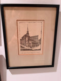 Group of 5 Vintage Boston Engravings