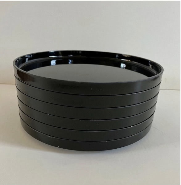 Heller Mid-century Modern Black Stacking Plates