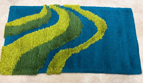 Mid-Century Rya Style Area Rug
