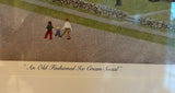 “An Old Fashioned Ice Cream Social” Framed Print by New Canaan artist