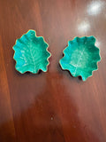 Pair of Herend Leaf Dishes