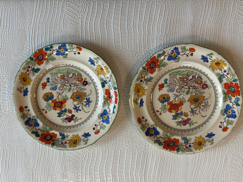 Pair of Vintage Mason"s Ironstone Plates