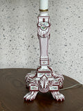 Pair Hand-Painted Floral European Porcelain Table Lamps