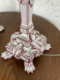 Pair Hand-Painted Floral European Porcelain Table Lamps