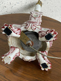 Pair Hand-Painted Floral European Porcelain Table Lamps