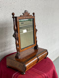 19th-Century Burl Walnut Dressing Table Mirror