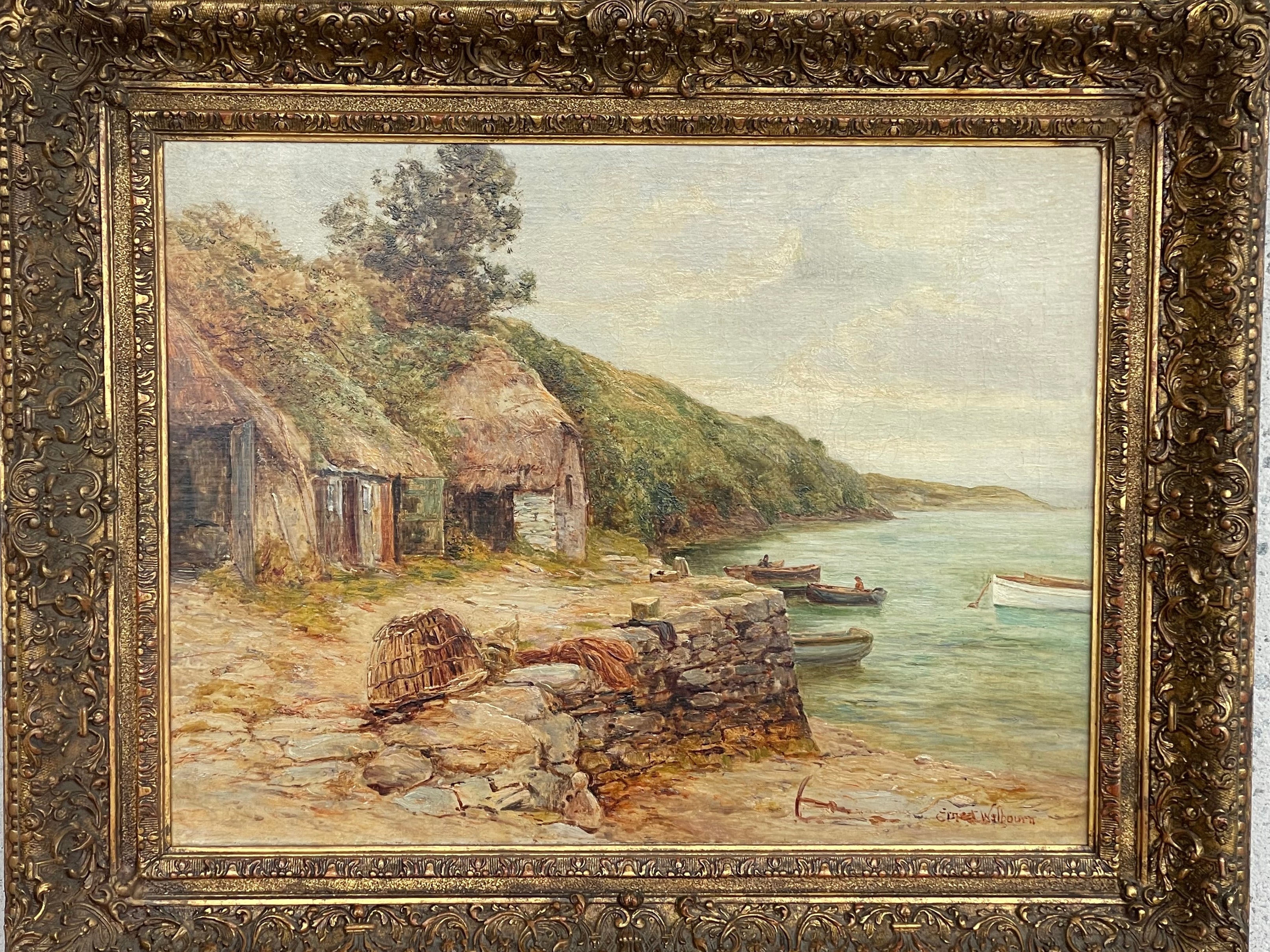 Ernest Walbourn Waiting for the Boats Oil on Canvas