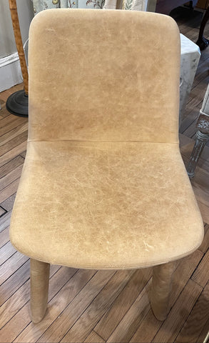 Light Brown Leather Desk Chair