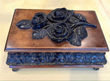Wooden Carved Rose Box