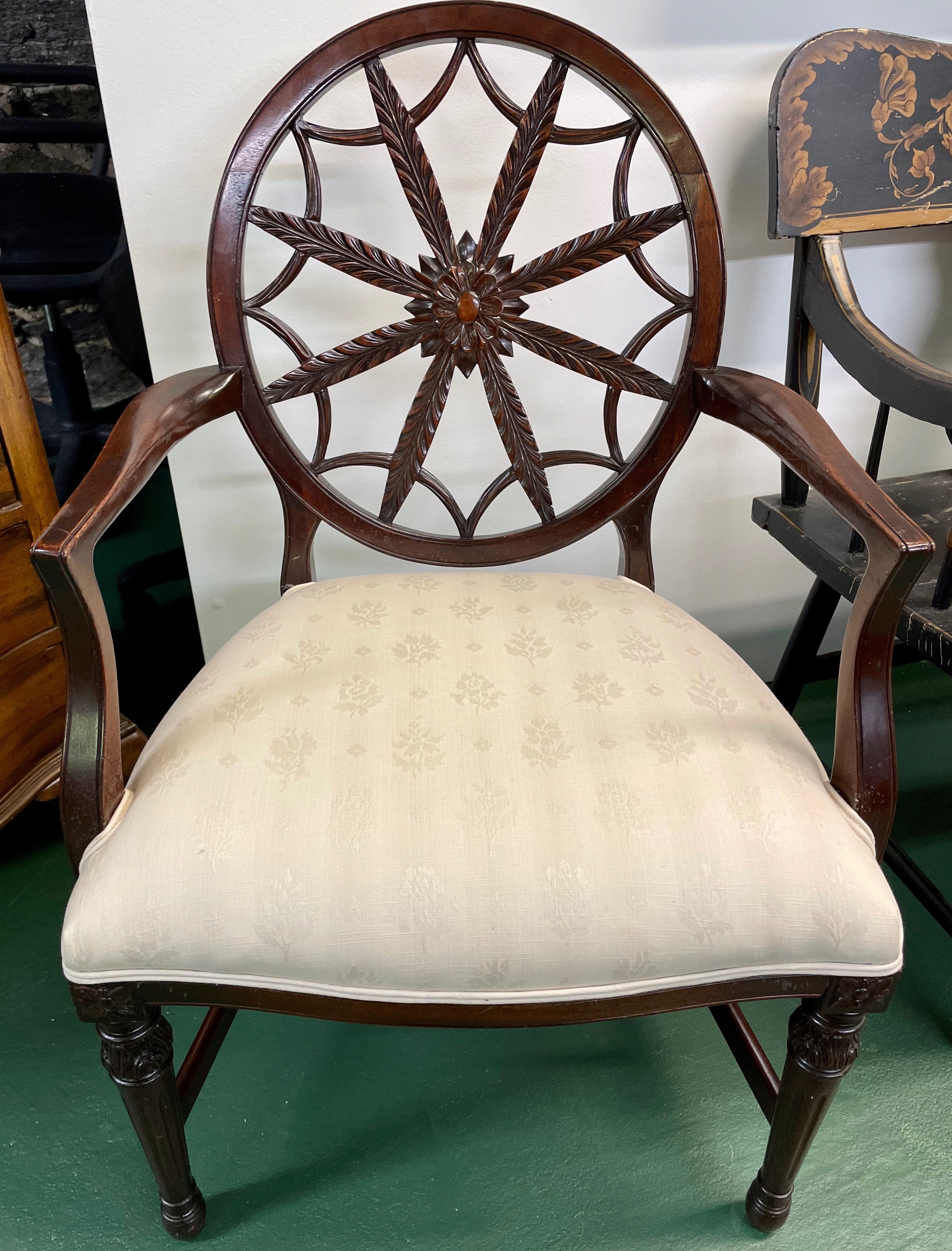 Antique Wheel Back Chair