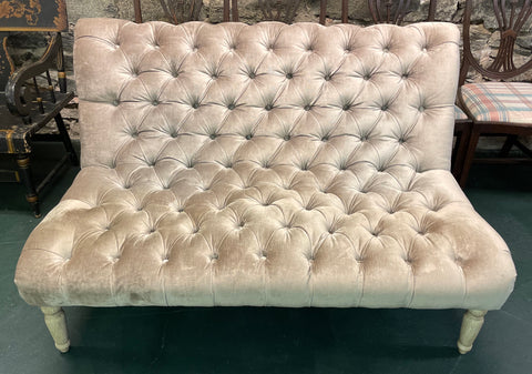 Tufted Taupe Settee